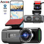 מצלמת רכב Dash Cam 4K UHD חניה 24 שעות